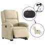 Sillón eléctrico reclinable elevable de tela color crema de , Sillones - Ref: Foro24-3204197, Precio: 328,09 €, Descuento: %