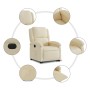Sillón eléctrico reclinable elevable de tela color crema de , Sillones - Ref: Foro24-3204197, Precio: 301,58 €, Descuento: %
