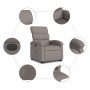Sillón eléctrico reclinable elevable de tela gris taupe de , Sillones - Ref: Foro24-3204010, Precio: 299,12 €, Descuento: %
