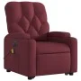 Sillón de masaje elevable eléctrico tela rojo tinto de , Sillones - Ref: Foro24-3204749, Precio: 346,59 €, Descuento: %