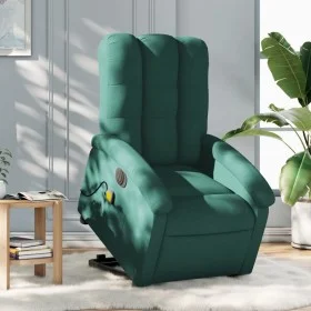 Sillón masaje eléctrico reclinable elevable tela verde oscuro de , Sillones - Ref: Foro24-3204134, Precio: 346,30 €, Descuent...