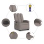 Sillón de masaje eléctrico reclinable elevable tela taupé de , Sillones - Ref: Foro24-3204136, Precio: 330,87 €, Descuento: %