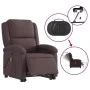 Sillón masaje eléctrico reclinable elevable tela marrón oscuro de , Sillones - Ref: Foro24-3204205, Precio: 341,61 €, Descuen...
