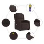 Sillón masaje eléctrico reclinable elevable tela marrón oscuro de , Sillones - Ref: Foro24-3204205, Precio: 341,61 €, Descuen...