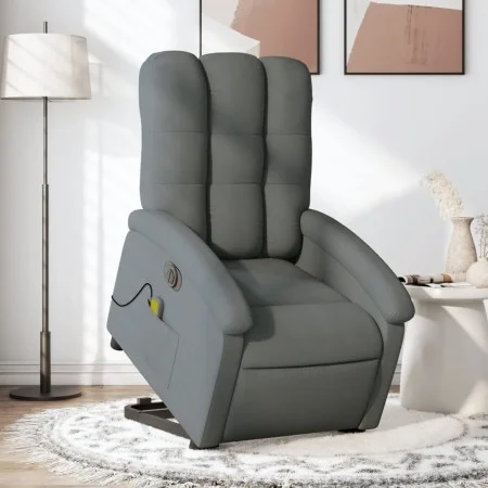 Sillón de masaje eléctrico reclinable elevable tela gris oscuro de , Sillones - Ref: Foro24-3204129, Precio: 384,71 €, Descue...