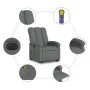 Sillón de masaje eléctrico reclinable elevable tela gris oscuro de , Sillones - Ref: Foro24-3204129, Precio: 384,71 €, Descue...