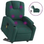 Sillón masaje eléctrico reclinable elevable tela verde oscuro de , Sillones - Ref: Foro24-3204410, Precio: 320,92 €, Descuent...
