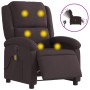 Sillón reclinable de masaje eléctrico tela marrón oscuro de , Sillones - Ref: Foro24-3204157, Precio: 254,00 €, Descuento: %