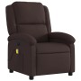 Sillón reclinable de masaje eléctrico tela marrón oscuro de , Sillones - Ref: Foro24-3204157, Precio: 254,00 €, Descuento: %