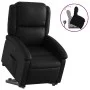 Sillón reclinable elevable cuero artificial negro de , Sillones - Ref: Foro24-3204226, Precio: 280,53 €, Descuento: %