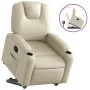 Sillón reclinable elevable cuero artificial color crema de , Sillones - Ref: Foro24-3204431, Precio: 302,11 €, Descuento: %