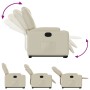 Sillón reclinable elevable cuero artificial color crema de , Sillones - Ref: Foro24-3204431, Precio: 294,95 €, Descuento: %