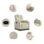 Sillón reclinable elevable cuero artificial color crema de , Sillones - Ref: Foro24-3204431, Precio: 294,95 €, Descuento: %