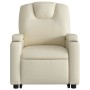 Sillón reclinable elevable cuero artificial color crema de , Sillones - Ref: Foro24-3204431, Precio: 294,95 €, Descuento: %