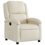 Sillón reclinable eléctrico de cuero sintético crema de , Sillones - Ref: Foro24-3204213, Precio: 239,11 €, Descuento: %