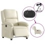 Sillón reclinable eléctrico de cuero sintético crema de , Sillones - Ref: Foro24-3204213, Precio: 239,11 €, Descuento: %
