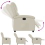 Sillón reclinable eléctrico de cuero sintético crema de , Sillones - Ref: Foro24-3204213, Precio: 239,11 €, Descuento: %