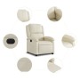 Sillón reclinable eléctrico de cuero sintético crema de , Sillones - Ref: Foro24-3204213, Precio: 239,11 €, Descuento: %