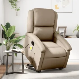 Sillón reclinable de masaje eléctrico cuero sintético capuchino de , Sillones - Ref: Foro24-3204253, Precio: 347,68 €, Descue...
