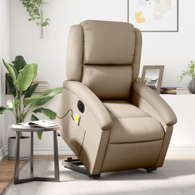 Sillón reclinable de masaje eléctrico cuero sintético capuchino de , Sillones - Ref: Foro24-3204253, Precio: 335,92 €, Descue...