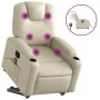 Sillón de masaje elevable eléctrico cuero sintético crema de , Sillones - Ref: Foro24-3204452, Precio: 368,05 €, Descuento: %