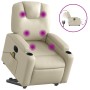 Sillón de masaje elevable eléctrico cuero sintético crema de , Sillones - Ref: Foro24-3204452, Precio: 355,30 €, Descuento: %