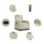 Electric lift massage armchair in synthetic cream leather by , Armchairs - Ref: Foro24-3204452, Price: 368,05 €, Discount: %