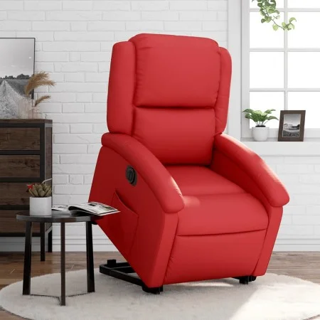 Sillón elevable eléctrico cuero artificial rojo de , Sillones - Ref: Foro24-3204245, Precio: 331,39 €, Descuento: %
