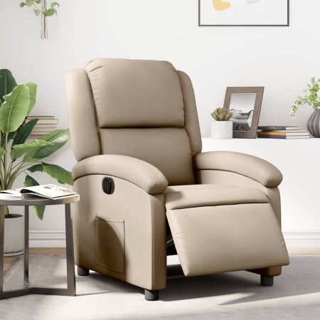 Sillón reclinable eléctrico de cuero sintético color capuchino de , Sillones - Ref: Foro24-3204218, Precio: 266,73 €, Descuen...