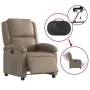 Sillón reclinable eléctrico de cuero sintético color capuchino de , Sillones - Ref: Foro24-3204218, Precio: 272,49 €, Descuen...