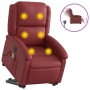 Sillón de masaje elevable eléctrico cuero artificial rojo tinto de , Sillones - Ref: Foro24-3204251, Precio: 326,13 €, Descue...