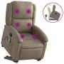 Sillón reclinable masaje pie cuero artificial color capuchino de , Sillones - Ref: Foro24-3204239, Precio: 297,03 €, Descuent...