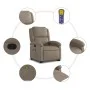 Sillón reclinable masaje pie cuero artificial color capuchino de , Sillones - Ref: Foro24-3204239, Precio: 297,03 €, Descuent...