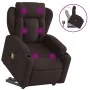 Silla de masaje reclinable de pie de tela marrón oscuro de , Sillones - Ref: Foro24-3204499, Precio: 342,76 €, Descuento: %