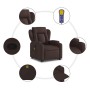 Silla de masaje reclinable de pie de tela marrón oscuro de , Sillones - Ref: Foro24-3204499, Precio: 326,13 €, Descuento: %