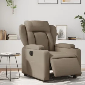 Sillón reclinable eléctrico de cuero sintético color capuchino de , Sillones - Ref: Foro24-3204536, Precio: 284,96 €, Descuen...