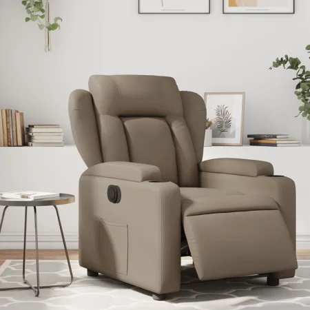 Sillón reclinable eléctrico de cuero sintético color capuchino de , Sillones - Ref: Foro24-3204536, Precio: 284,96 €, Descuen...