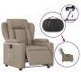 Sillón reclinable eléctrico de cuero sintético color capuchino de , Sillones - Ref: Foro24-3204536, Precio: 284,96 €, Descuen...
