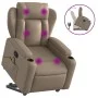 Sillón reclinable masaje pie cuero artificial color capuchino de , Sillones - Ref: Foro24-3204557, Precio: 336,55 €, Descuent...