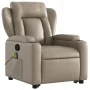 Sillón reclinable masaje pie cuero artificial color capuchino de , Sillones - Ref: Foro24-3204557, Precio: 336,55 €, Descuent...