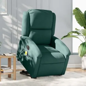 Sillón masaje reclinable elevable terciopelo verde oscuro de , Sillones - Ref: Foro24-3204335, Precio: 336,45 €, Descuento: %