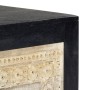 Mesita de noche tallada madera maciza de mango gris 40x30x50 cm de vidaXL, Mesitas de noche - Ref: Foro24-282722, Precio: 112...