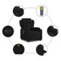 Sillón de masaje eléctrico reclinable elevable tela negro de , Sillones - Ref: Foro24-3204520, Precio: 368,58 €, Descuento: %