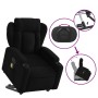 Sillón de masaje eléctrico reclinable elevable tela negro de , Sillones - Ref: Foro24-3204520, Precio: 343,41 €, Descuento: %