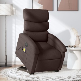 Sillón masaje eléctrico reclinable elevable tela marrón oscuro de , Sillones - Ref: Foro24-3204019, Precio: 340,68 €, Descuen...