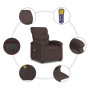Sillón masaje eléctrico reclinable elevable tela marrón oscuro de , Sillones - Ref: Foro24-3204019, Precio: 340,68 €, Descuen...