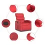 Sillón reclinable eléctrico de cuero sintético rojo de , Sillones - Ref: Foro24-3204031, Precio: 248,10 €, Descuento: %