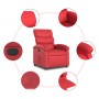 Sillón reclinable eléctrico de cuero sintético rojo de , Sillones - Ref: Foro24-3204031, Precio: 240,46 €, Descuento: %