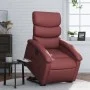Sillón reclinable elevable cuero artificial rojo tinto de , Sillones - Ref: Foro24-3204044, Precio: 281,65 €, Descuento: %