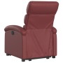 Sillón reclinable elevable cuero artificial rojo tinto de , Sillones - Ref: Foro24-3204044, Precio: 262,50 €, Descuento: %